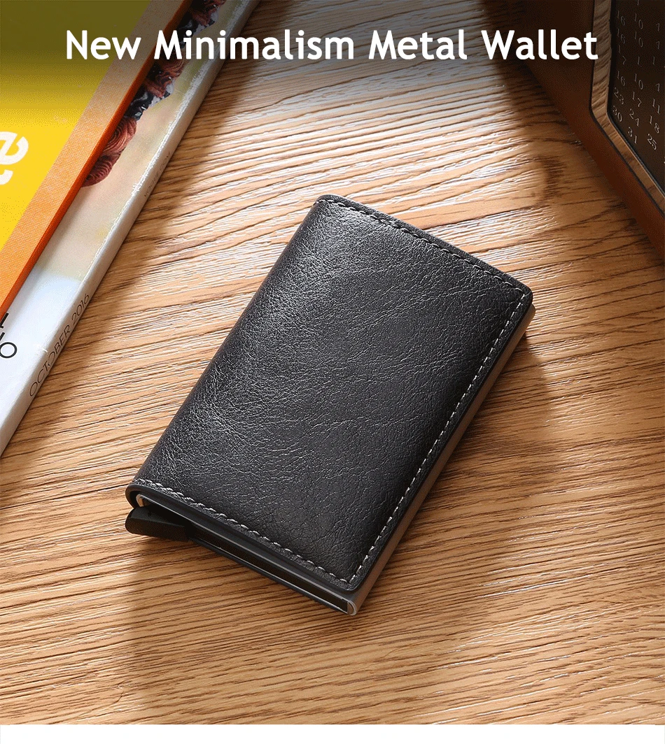 Sleek and Secure: Carbon Fiber Slim Aluminium Wallet