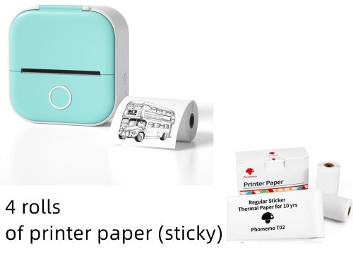 Portable Mini Thermal Label & Photo Printer – Wireless, Inkless, Bluetooth