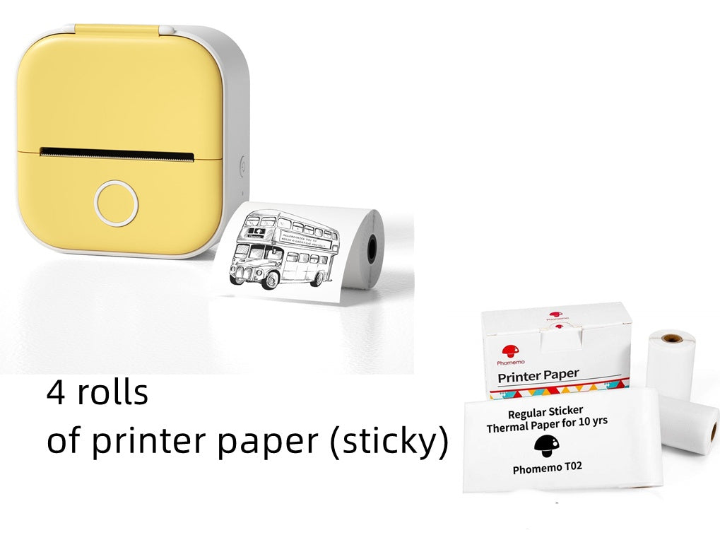 Portable Mini Thermal Label & Photo Printer – Wireless, Inkless, Bluetooth