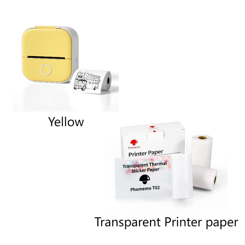 Portable Mini Thermal Label & Photo Printer – Wireless, Inkless, Bluetooth