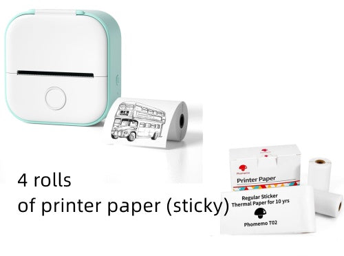 Portable Mini Thermal Label & Photo Printer – Wireless, Inkless, Bluetooth