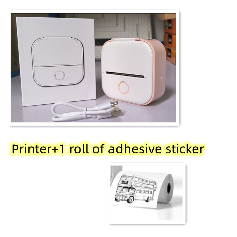 Portable Mini Thermal Label & Photo Printer – Wireless, Inkless, Bluetooth