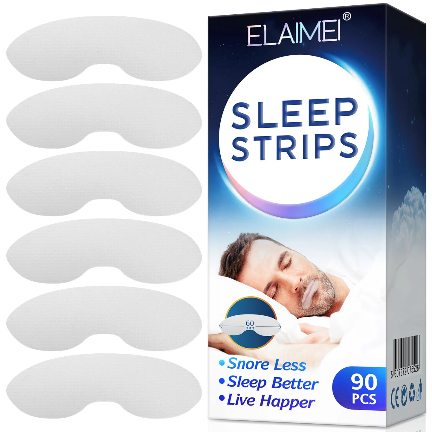 Anti-Snoring Sleep Strips – Disposable Mouth Tape for Better Nose Breathing