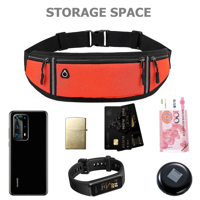 Orange multi storage Sports Bum Bag 