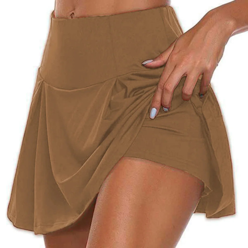 Women’s High Waist Sports Tennis Skirt – Quick-Drying with Lining