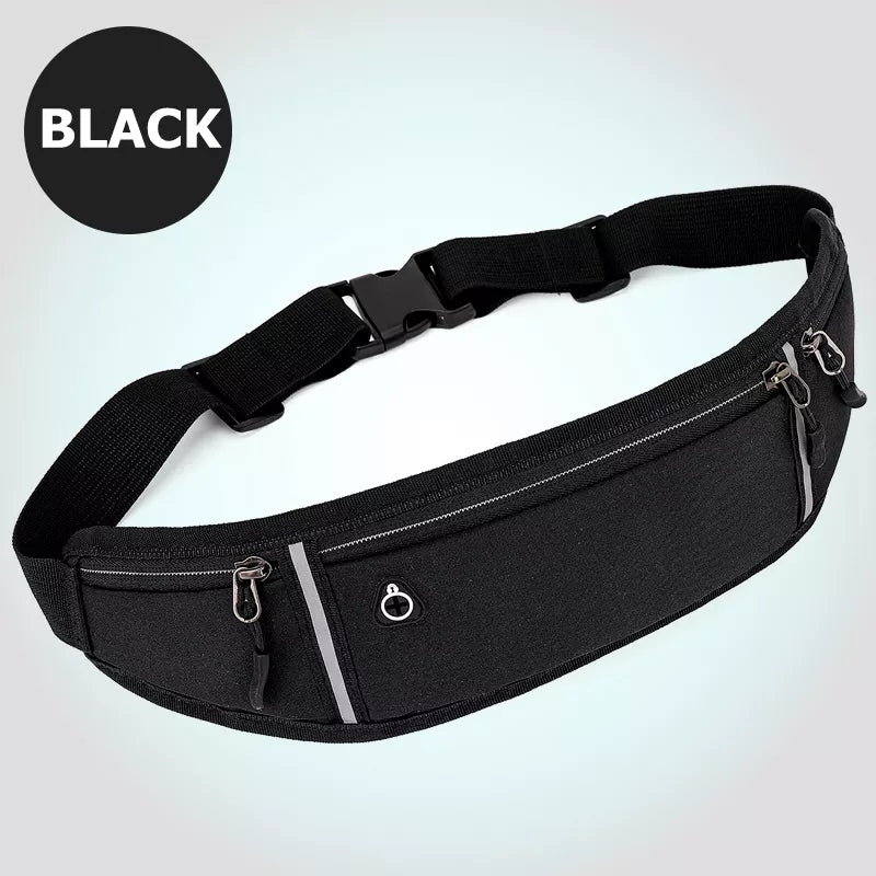 Black Premium Unisex Sports Bum Bag 