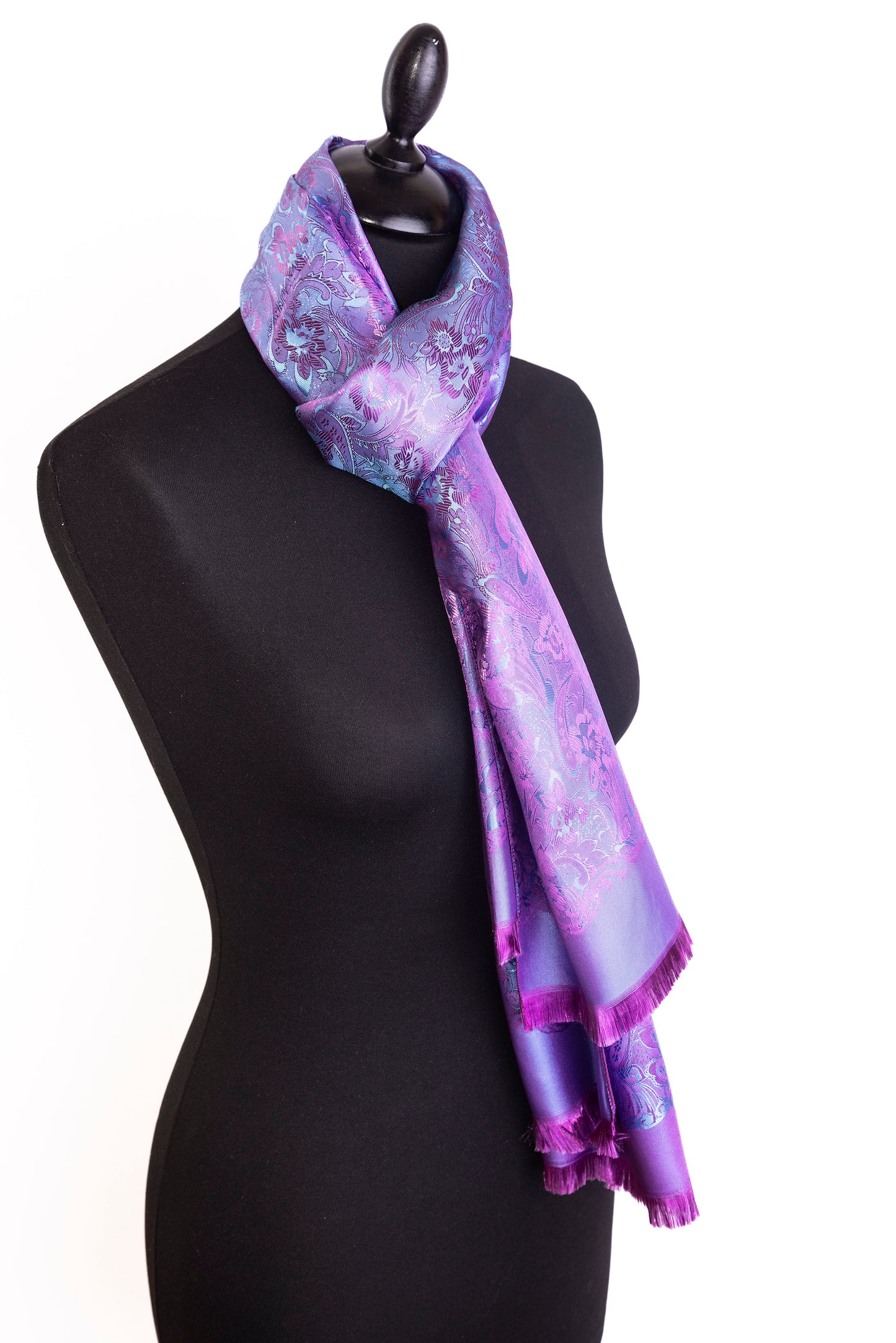 Womens Silk Paisley Scarf A Stylish evening wrap shawl