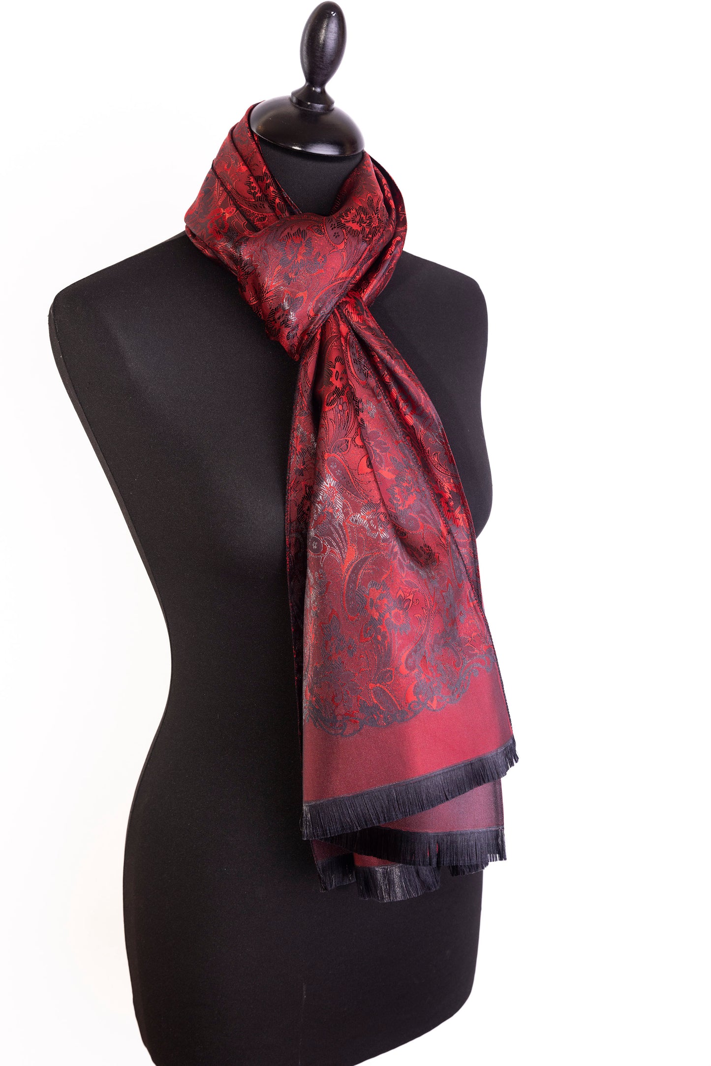 Stylish Red silk scarves for winter 