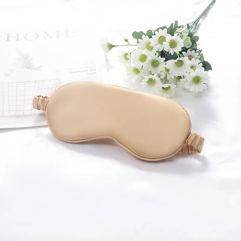 gold satin eye mask