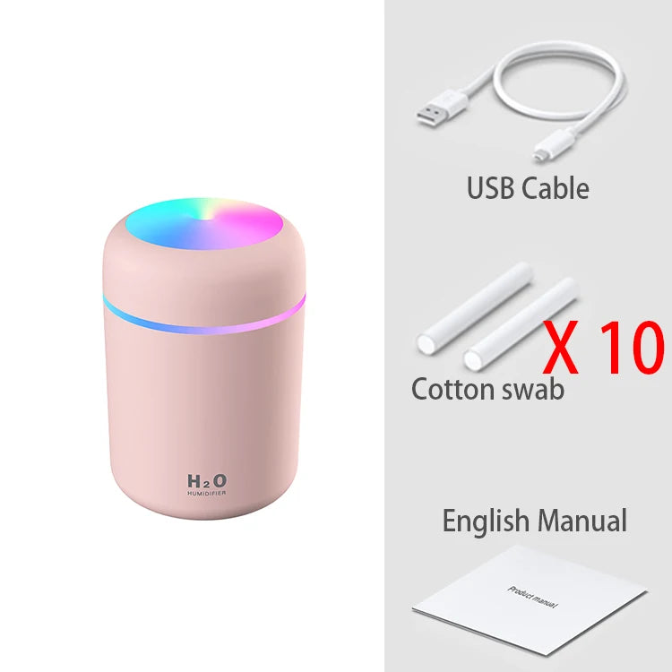 300ml H2O Air Humidifier Portable Mini USB Aroma Diffuser 