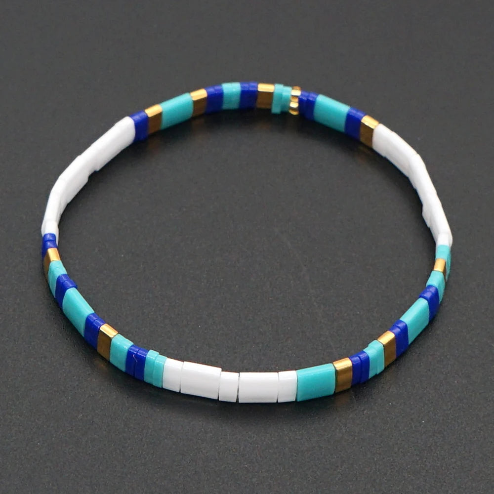 Tila Beads Elastic Bracelet Sets 