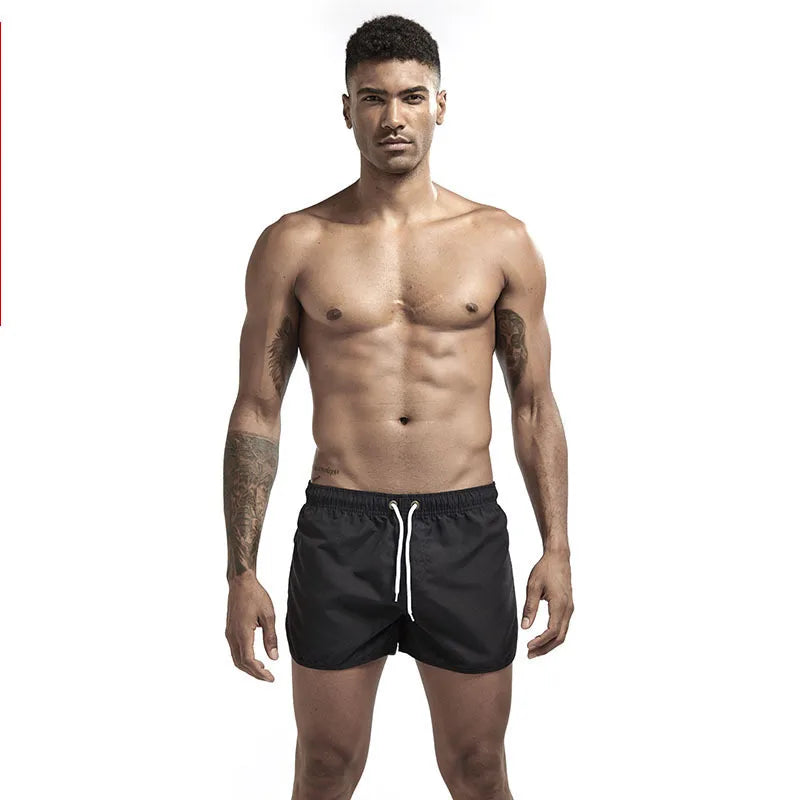 Quick-Dry Men's Swim Trunks with Drawstring Waist and Pockets