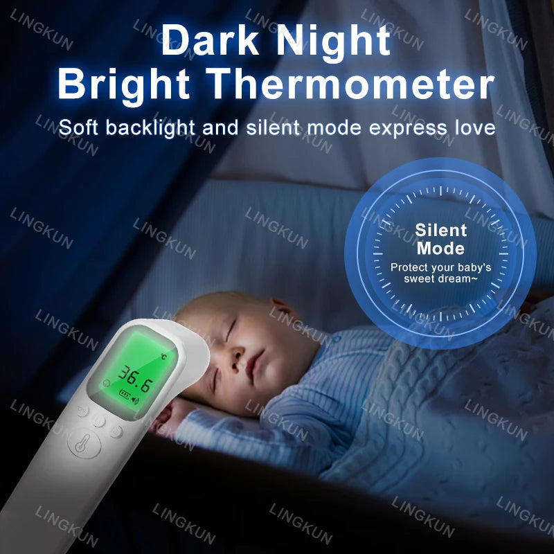 Infrared Fever Thermometer - Non-Contact Digital for Baby & Adult Use