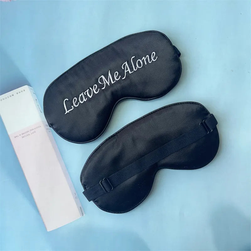 black silk sleep mask