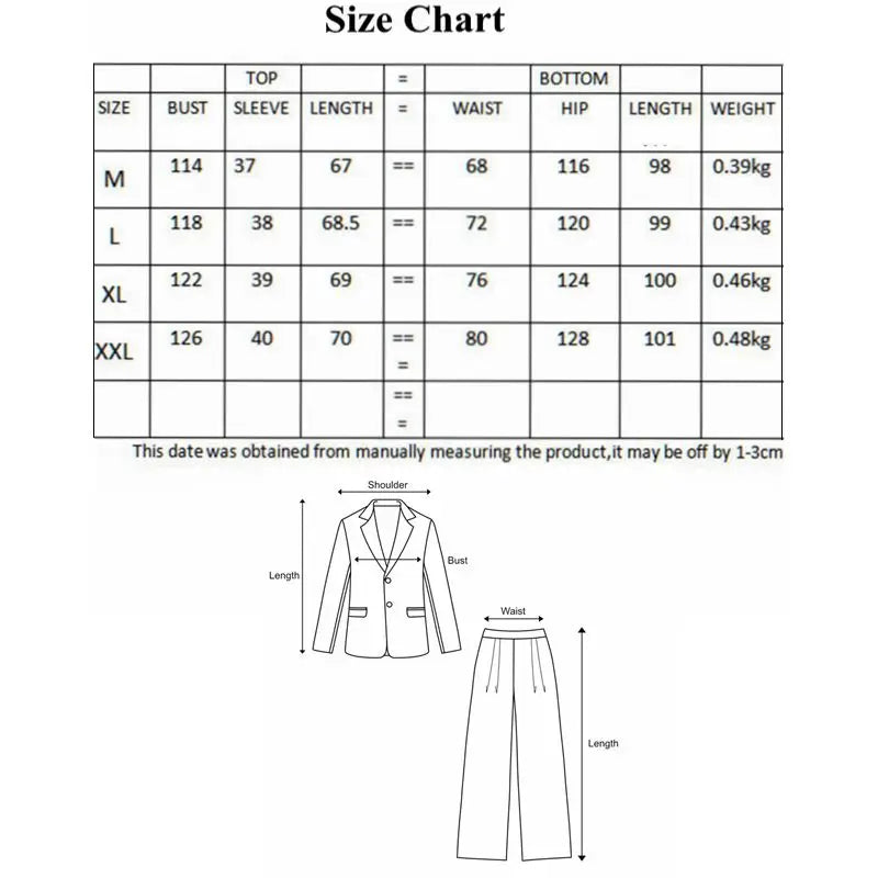 French Printed loungewear size chart