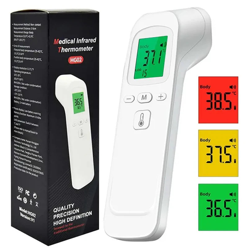 Infrared Fever Thermometer - Non-Contact Digital for Baby & Adult Use