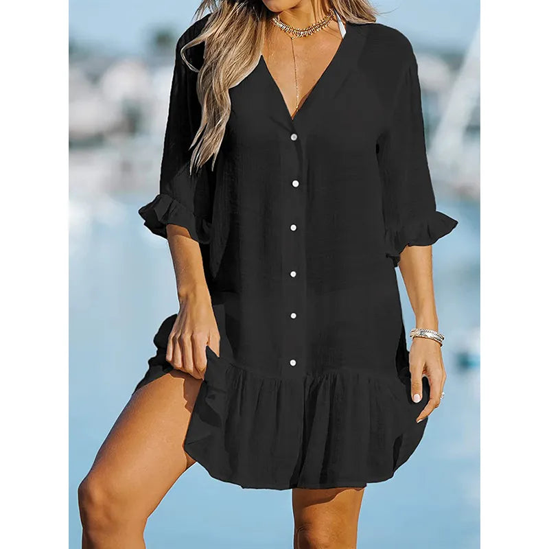 Black Women's beach cover-up