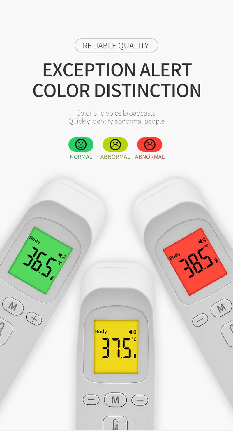 Infrared Fever Thermometer - Non-Contact Digital for Baby & Adult Use