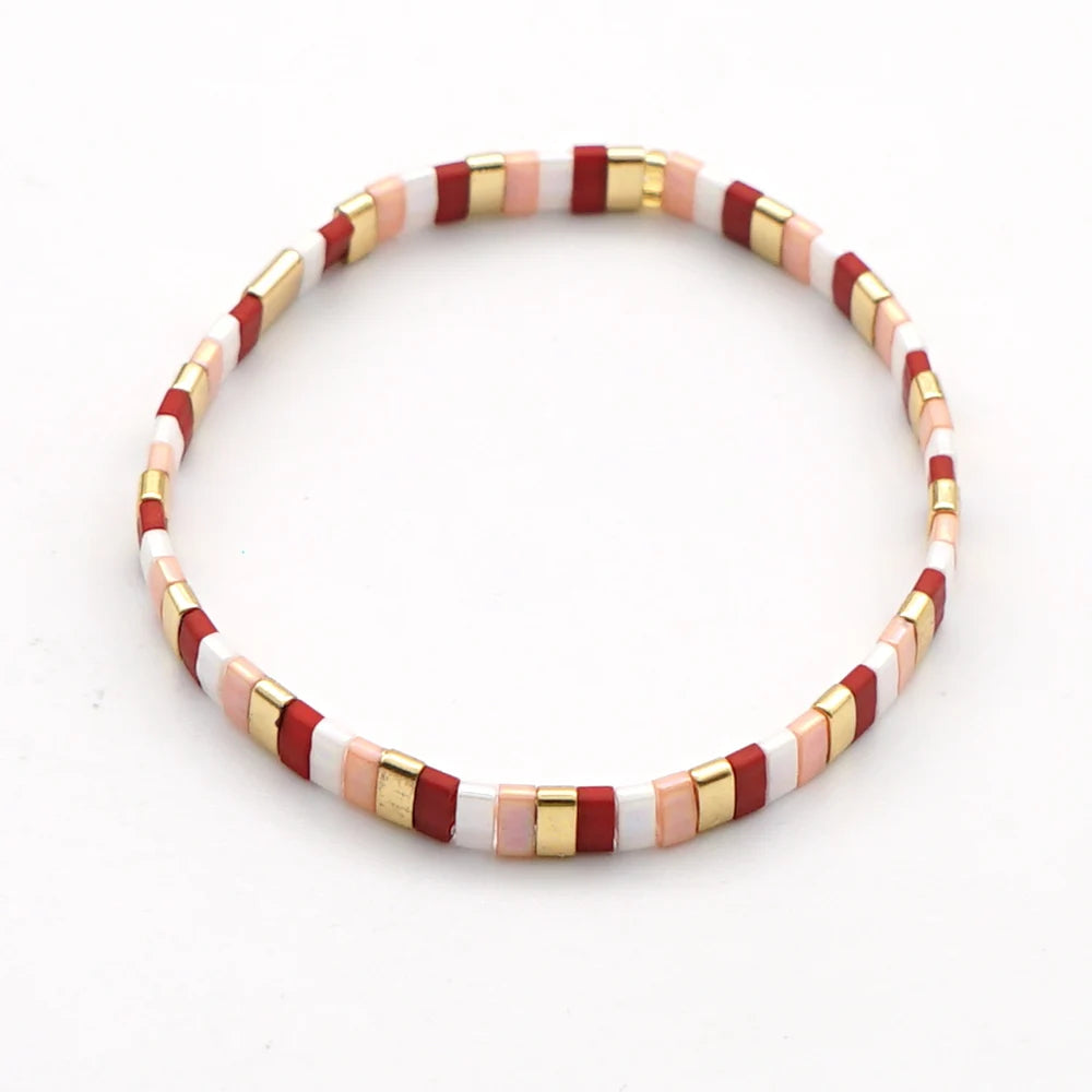 Tila Beads Elastic Bracelet Sets 