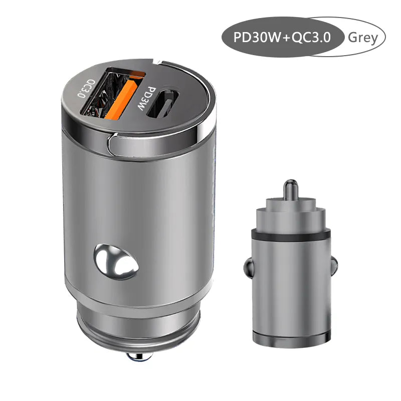 silver grey car charger