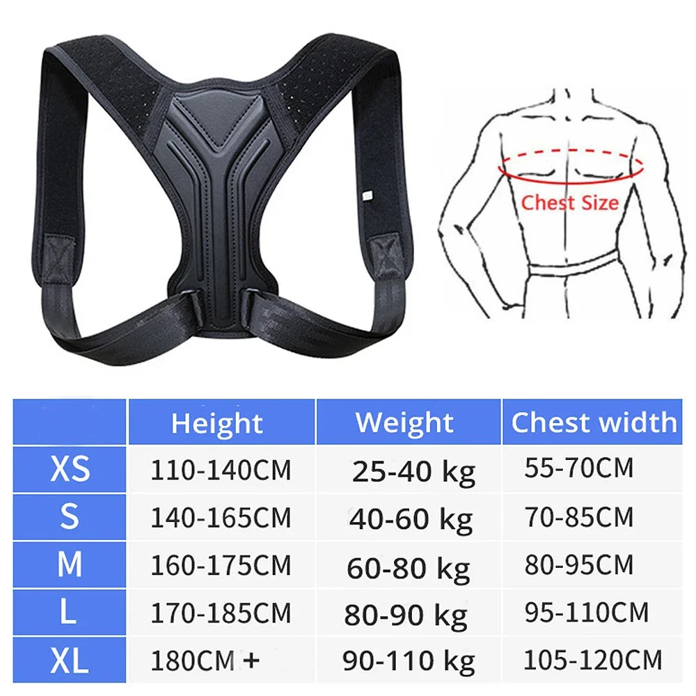 Adjustable Posture Corrector Belt - Back, Shoulder, Home Office, and Sports