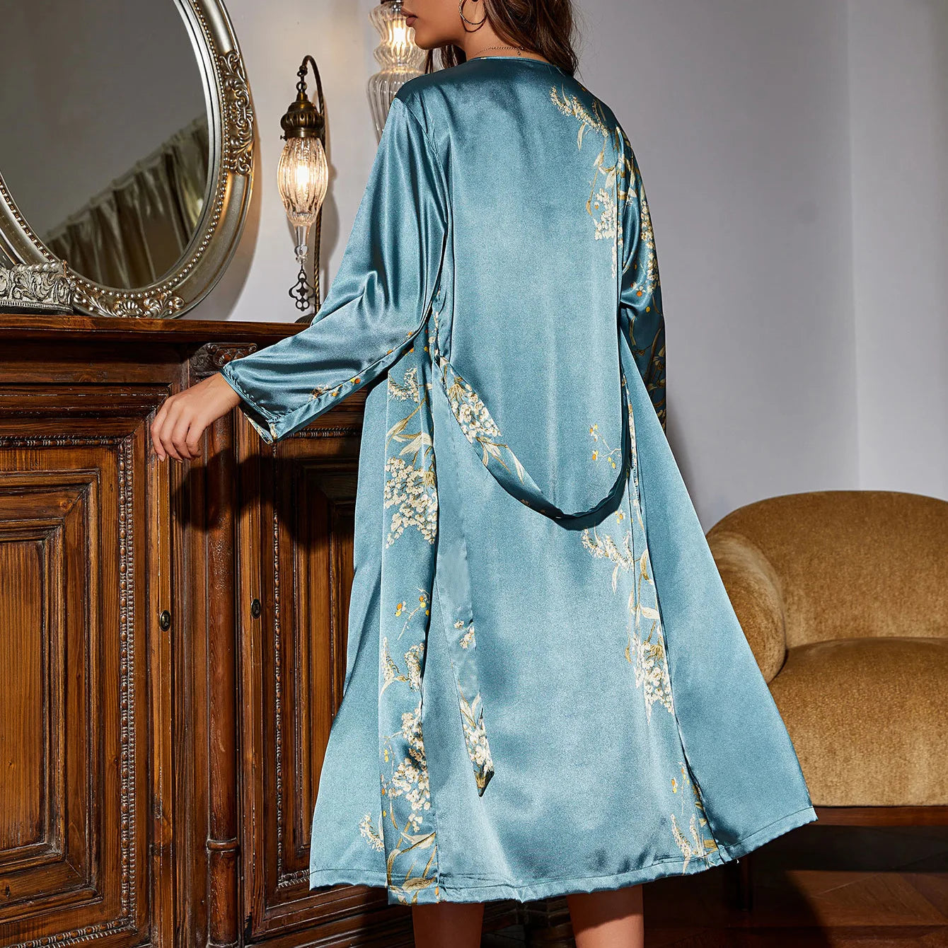 Elegant Women's Pajama Dress Set - The Ultimate Loungewear Ensemble!"