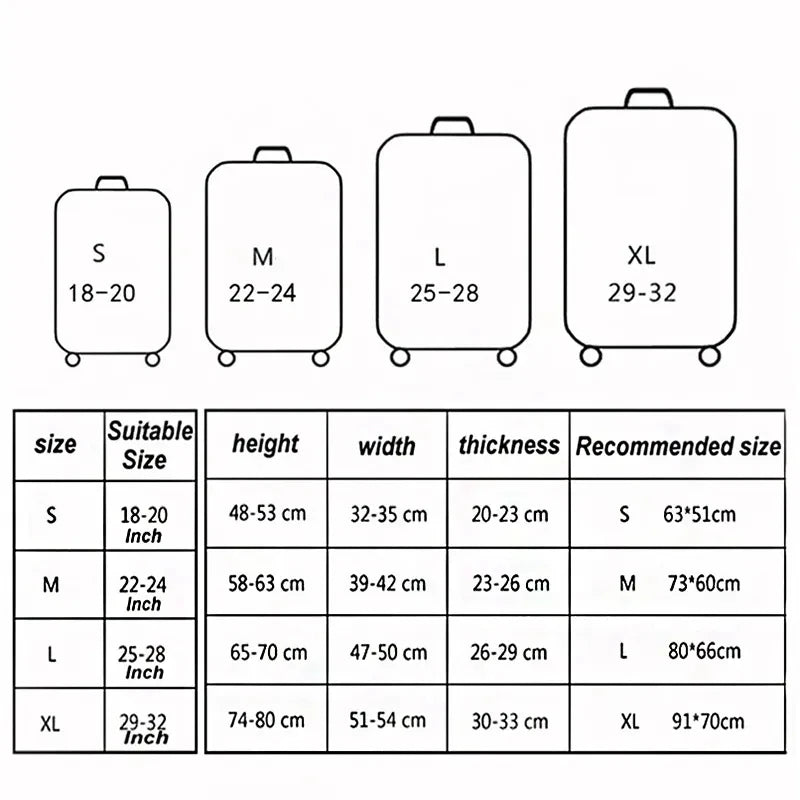 Durable World Map Luggage Cover