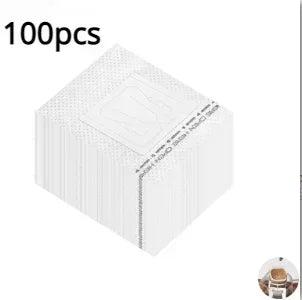 100pcs Convenient Disposable Drip Coffee Filter Bags 