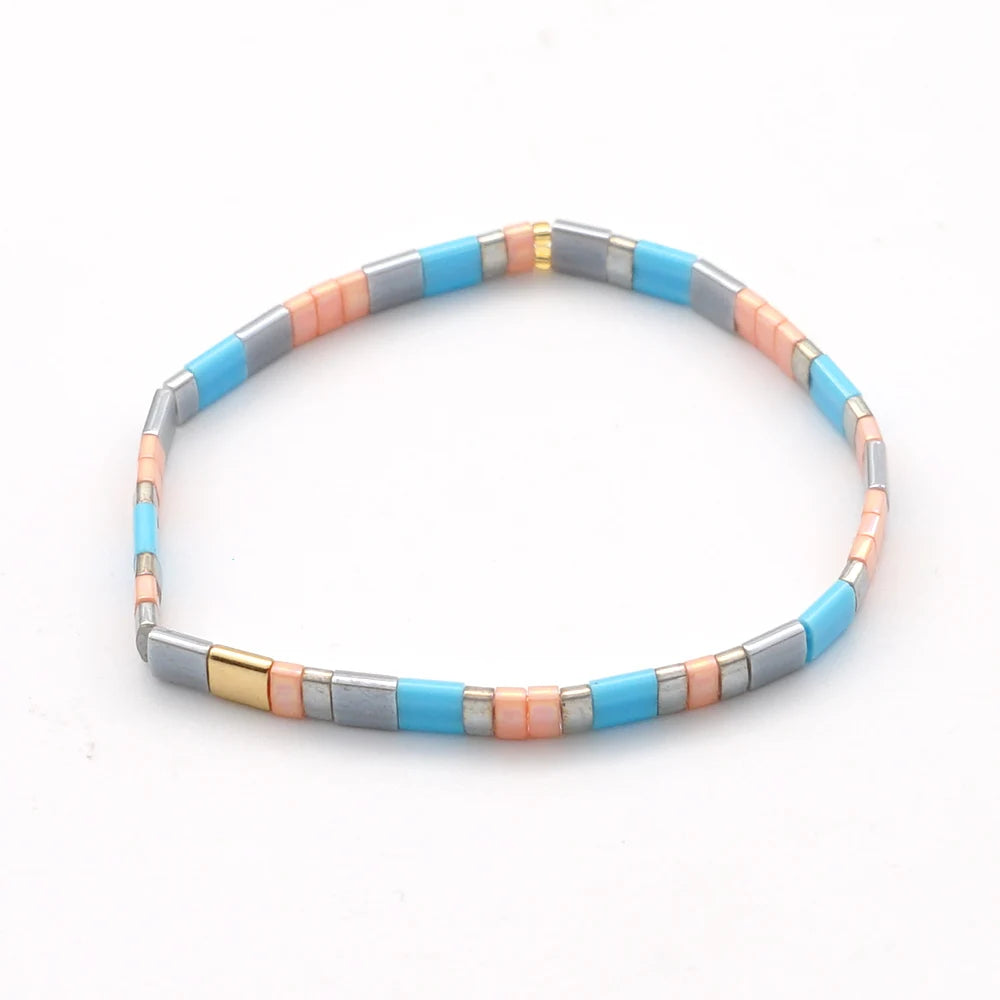 Tila Beads Elastic Bracelet Sets 