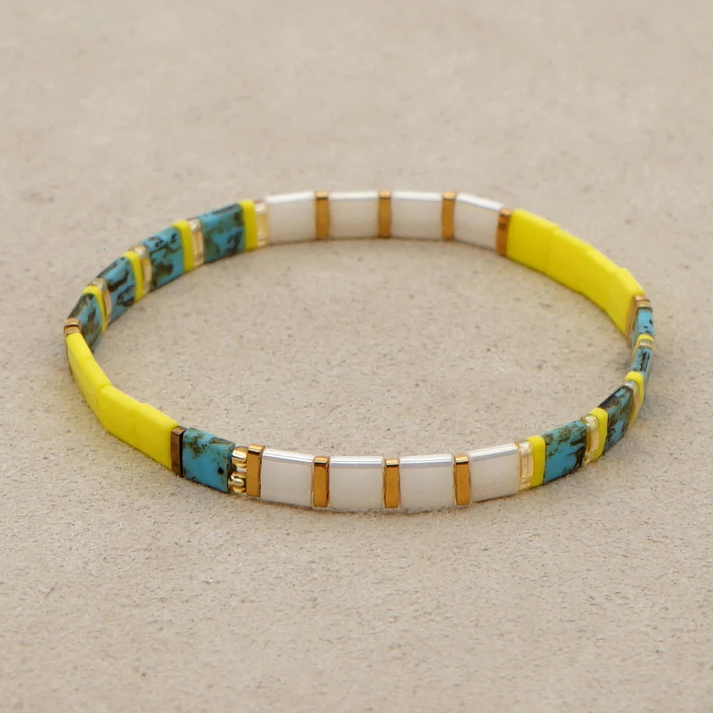 Tila Beads Elastic Bracelet Sets 