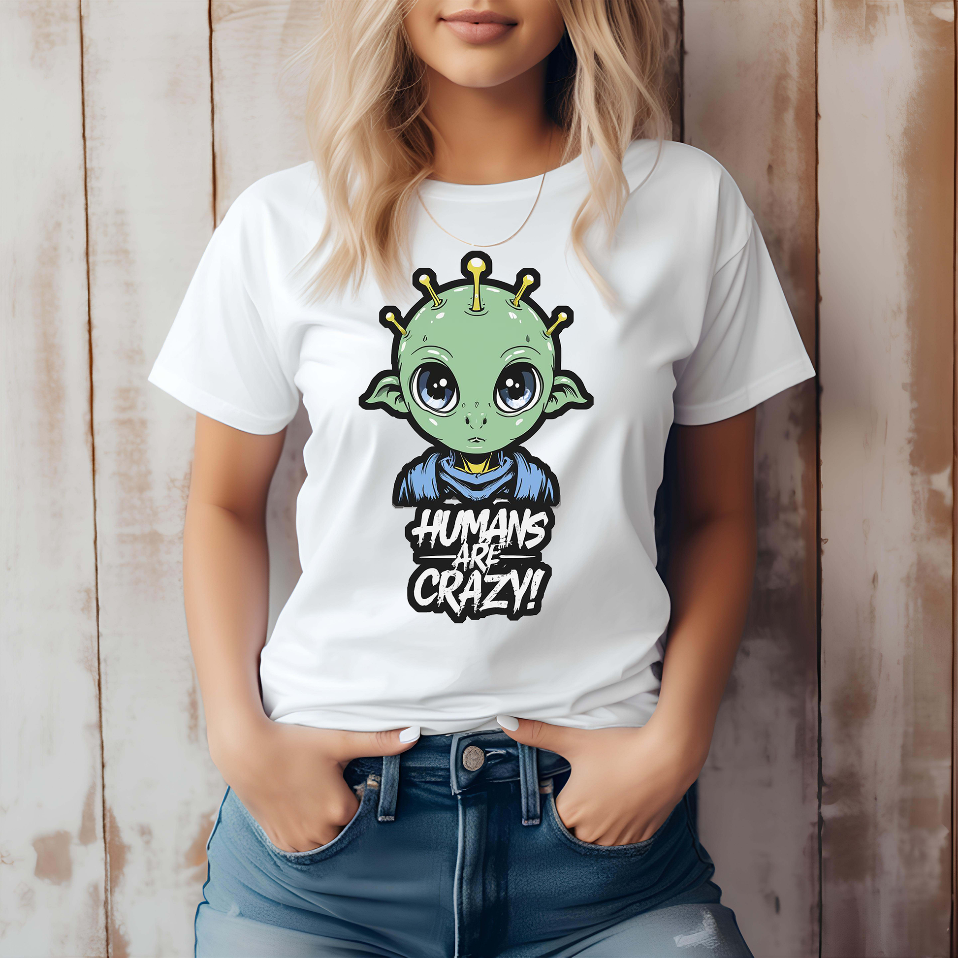 Introducing our Humans are crazy Women's funny slogan T-Shirt 100% cotton