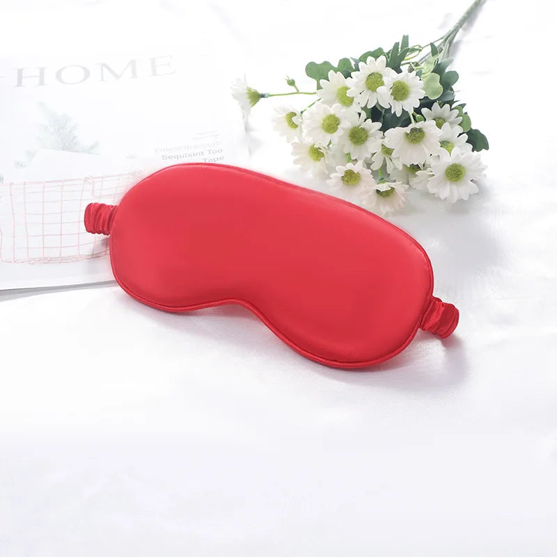 red satin eye mask