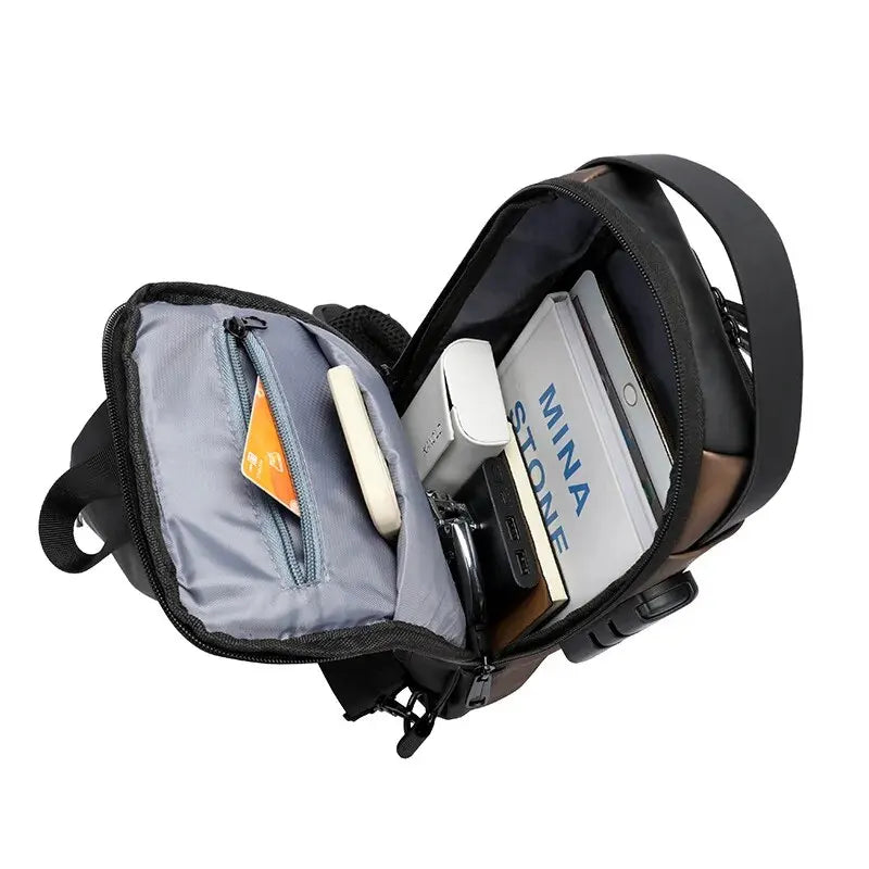 Multifunctional Anti-Theft USB charging port Shoulder Bag 