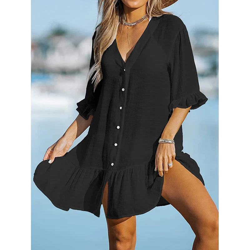 Black Women's beach cover-up