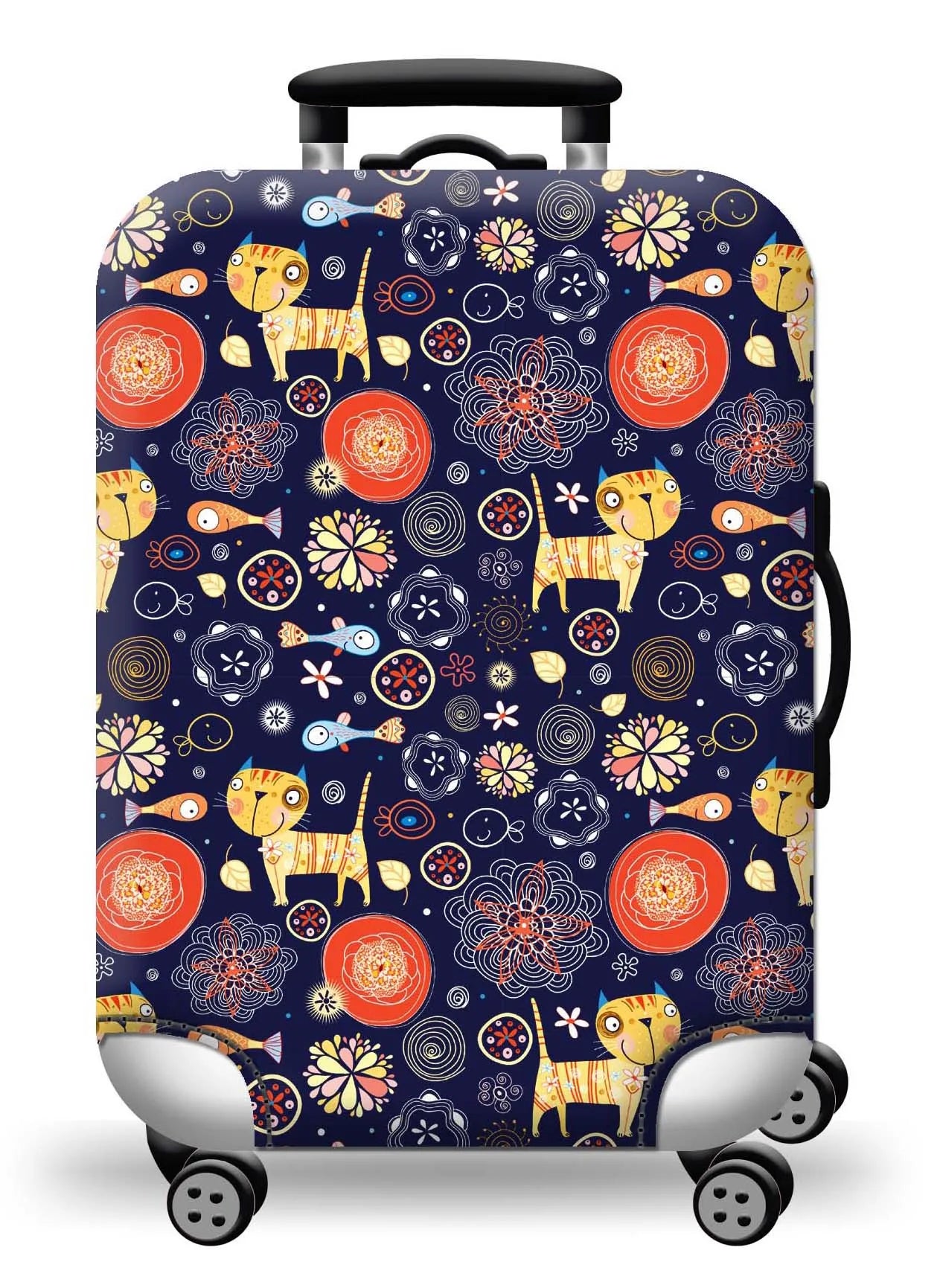 Durable World Map Luggage Cover