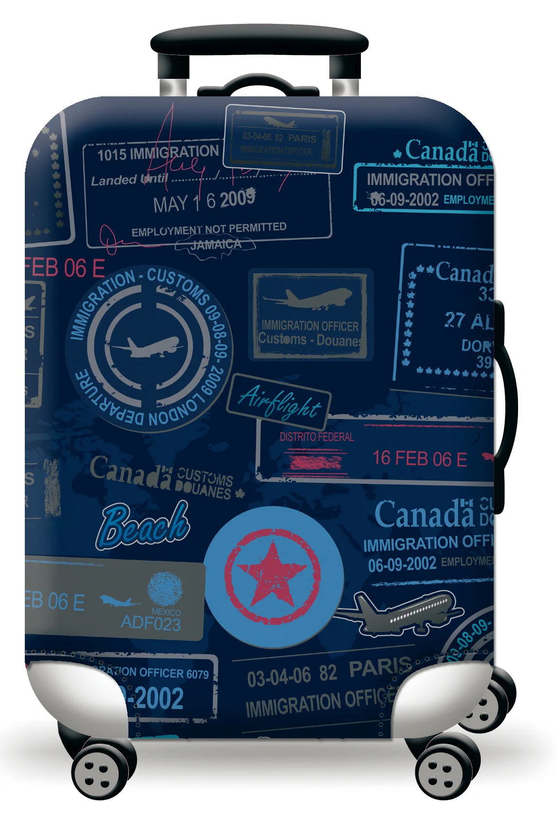 Durable World Map Luggage Cover