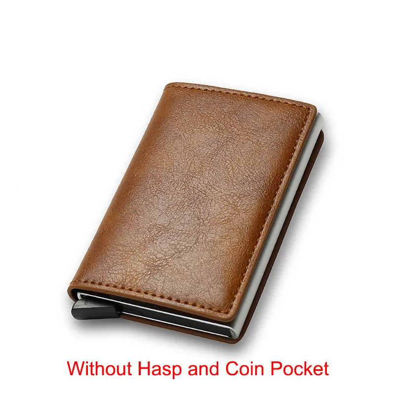 brown card wallet