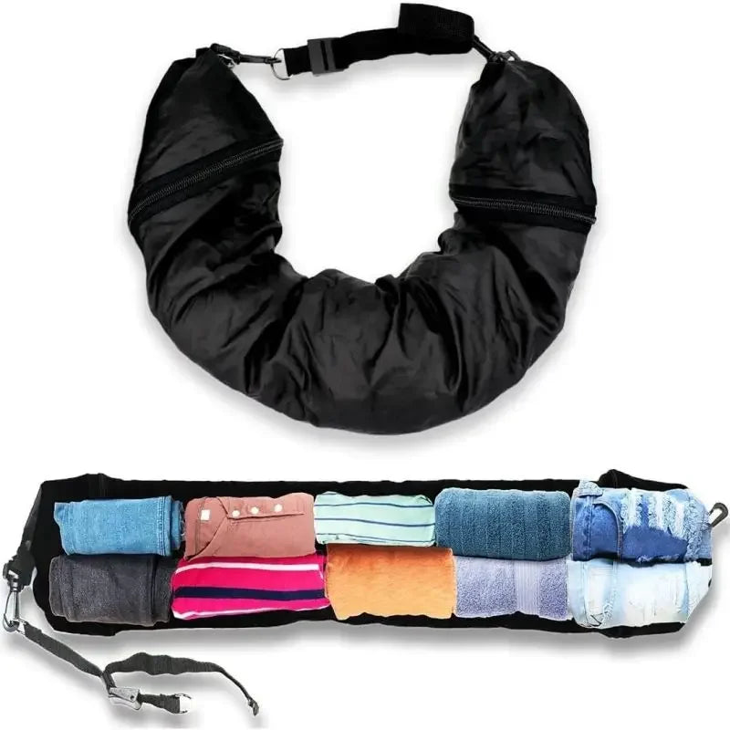 Portable, Refillable Stuffable Neck Pillow for Travel