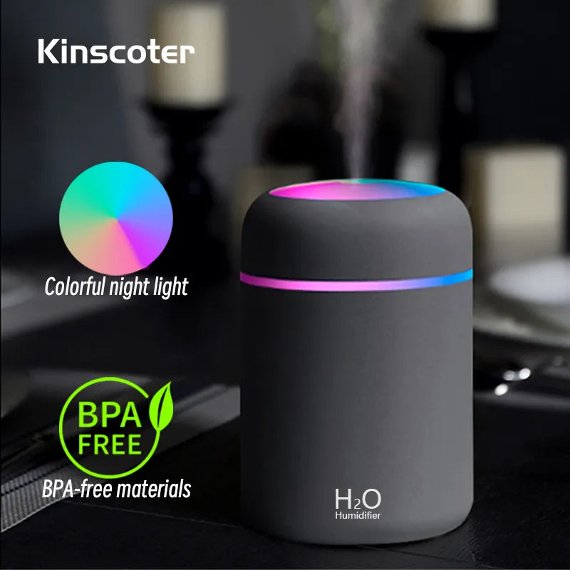 300ml H2O Air Humidifier Portable Mini USB Aroma Diffuser 