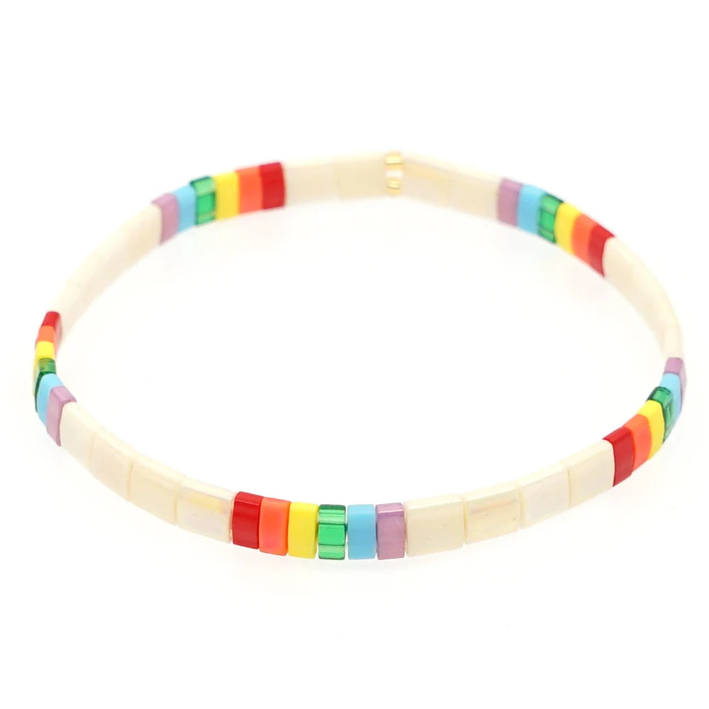 Tila Beads Elastic Bracelet Sets 