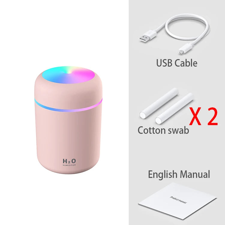 300ml H2O Air Humidifier Portable Mini USB Aroma Diffuser 