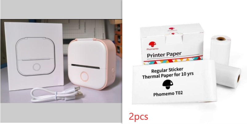 Portable Mini Thermal Label & Photo Printer – Wireless, Inkless, Bluetooth