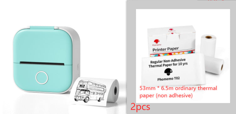 Portable Mini Thermal Label & Photo Printer – Wireless, Inkless, Bluetooth