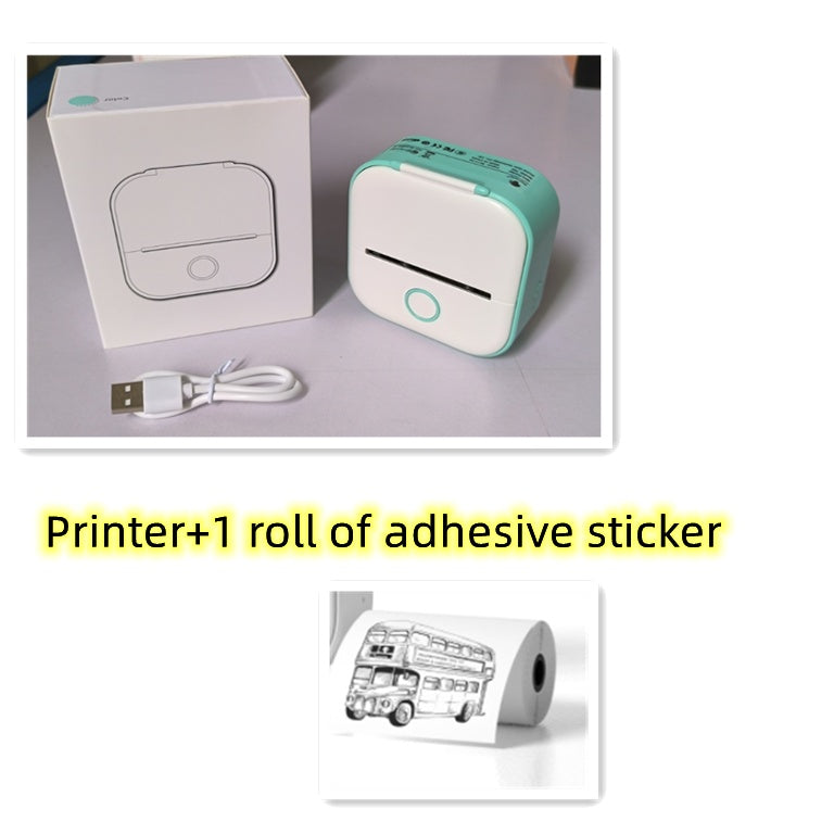 Portable Mini Thermal Label & Photo Printer – Wireless, Inkless, Bluetooth