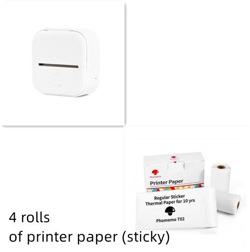 Portable Mini Thermal Label & Photo Printer – Wireless, Inkless, Bluetooth