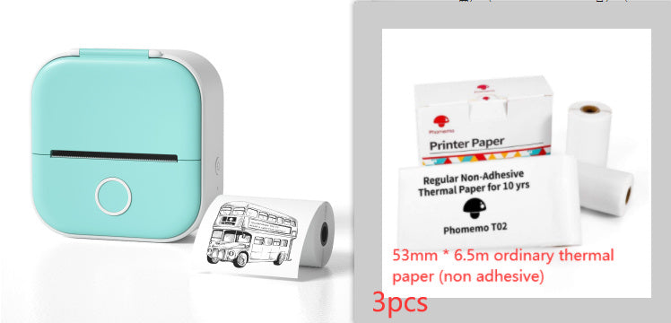 Portable Mini Thermal Label & Photo Printer – Wireless, Inkless, Bluetooth