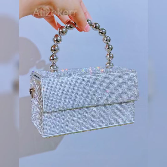 Luxury Crystal Evening Clutch – Shiny Rhinestone Wedding Purse