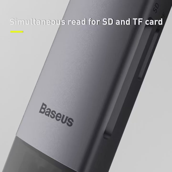 High-Speed Baseus USB-C/USB 3.0 Card Reader, 2TB SD/Micro SD Ready.