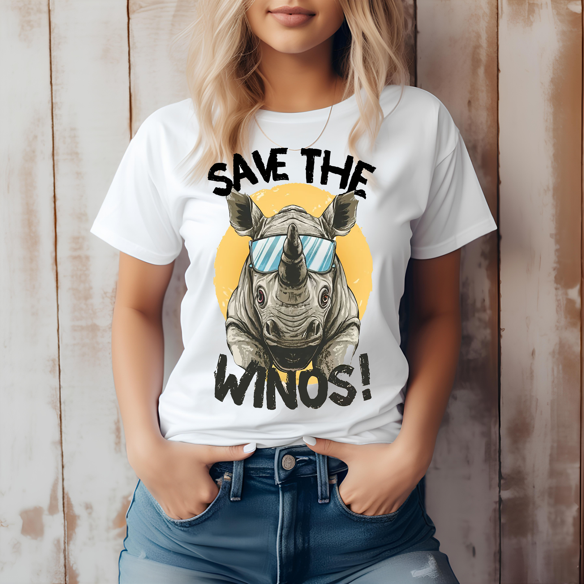 Save the Winos - Women's T-Shirt with funny slogan