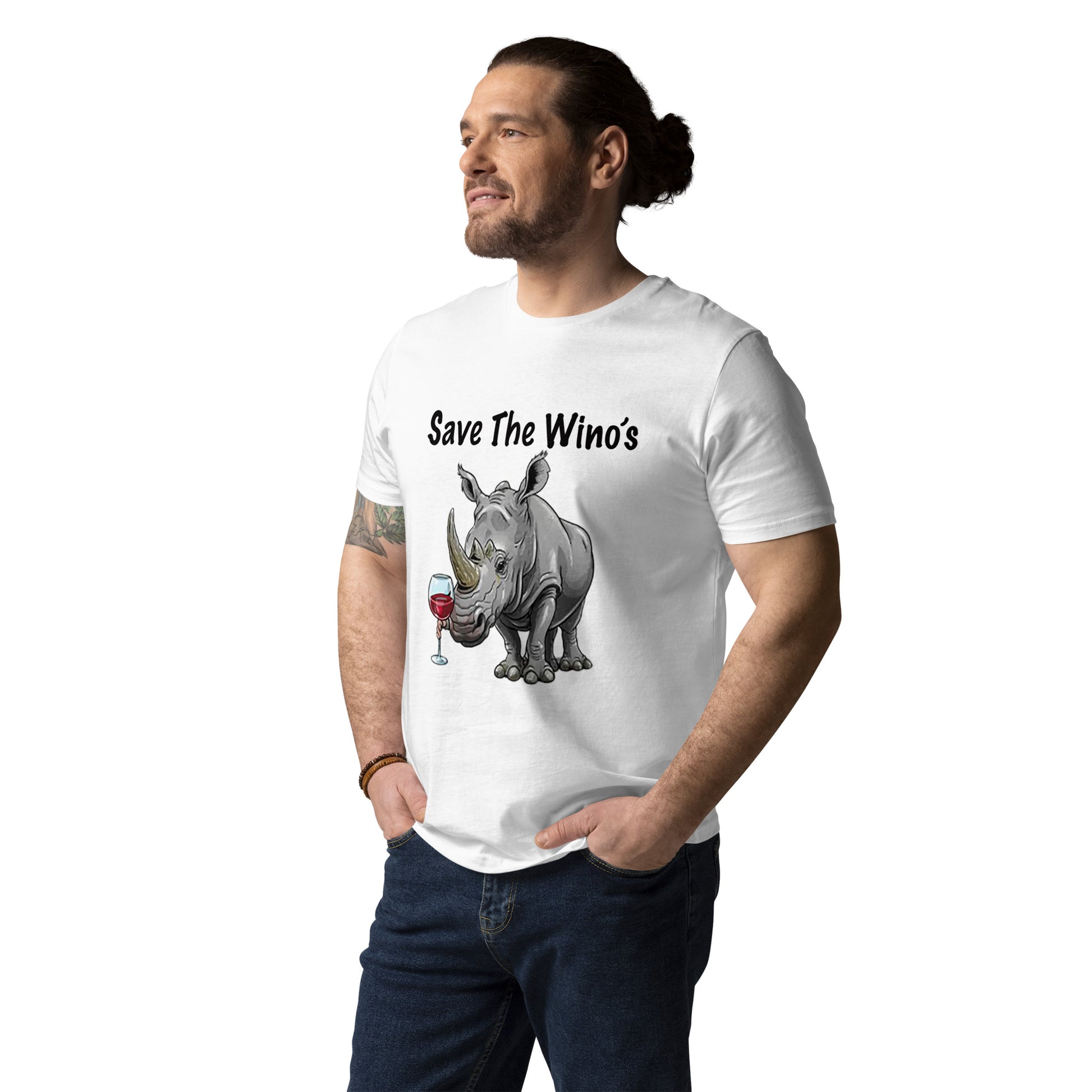 Save the Wino's' Funny  Unisex organic cotton t-shirt